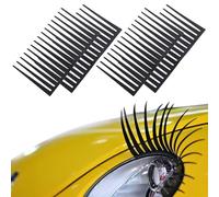 Cils De Voiture, Autocollants De Phares De Voiture, Voiture Cils Car-Styling Autocollant Décoratif, Cils Autocollants pour Voiture, Cils de Voiture Amusants, Décalques Cils pour Phares, 4 Pièces