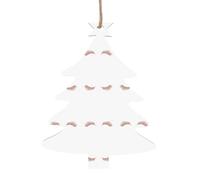 Cils en bois or rose à suspendre pour décoration de Noël, poupée de Père Noël, fournitures de fête d'elfe en bois à suspendre