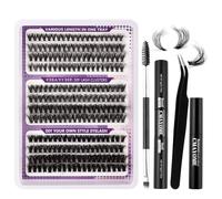 Cils fausses en grappes uniques DIY de grande capacité à styles mixtes avec courbure et densité 30D 40D 50D faciles apprendre confortables porter haute