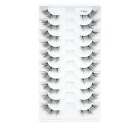 Cils œil de chat 3/10 paires de cils 3D réutilisables, outils de faux cils doux et ondulés