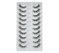 Cils œil de chat 3/10 paires de cils 3D réutilisables, outils de faux cils doux et ondulés