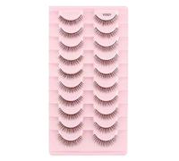 Cils œil de chat 3/10 paires de cils 3D réutilisables, outils de faux cils doux et ondulés