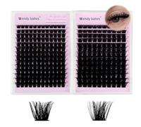 Cils individuels,150D+200D Volume Russe Extension-Cils D-Curl,Cluster Lashes Mixte 10-18mm Extension De Cils,Look Naturel Cluster Lashes DIY Pour Débutants(150D+200D-0.07D1018)