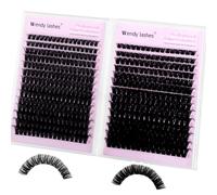 Cils individuels,468PCS 100D+200D Volume Russe Extension-Cils D-Curl,Cluster Lashes Mixte 10-18mm Extension De Cils,Look Naturel Cluster Lashes DIY Pour Débutants(100D+200D-0.07D1018)