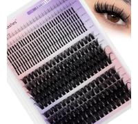 Cils Individuels 60D+80D,Spiky Lashes Avec Wispy Cils Inférieurs 12-18mm Individual Eyelashes D-curl Cluster Lashes 0,07 DIY Pour Débutants(Spikes-60D+80D)