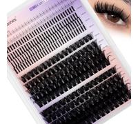 Cils Individuels 80D+100D,Extension Cils Spiky Lashes Avec Wispy Lash Inférieurs 12-18mm Individual Eyelashes D-curl Cluster Lashes 0,07 DIY Pour Débutants(Spikes-80D+100D)