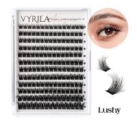 Cils Individuels Cluster C Curl Mix Clusters De Cils 3d Vaporeux Bricolage Extension De Cils 0.1mm Bande Super Mince Cils Naturels Réutilisables.180pcs-0.05-D-Lushy.