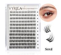 Cils Individuels Cluster C Curl Mix Clusters De Cils 3d Vaporeux Bricolage Extension De Cils 0.1mm Bande Super Mince Cils Naturels Réutilisables.108pcs-0.05-D-Soul.