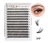 Cils Individuels Cluster C Curl Mix Clusters De Cils 3d Vaporeux Bricolage Extension De Cils 0.1mm Bande Super Mince Cils Naturels Réutilisables.240pcs-0.07-D-30p.