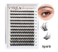 Cils Individuels Cluster C Curl Mix Clusters De Cils 3d Vaporeux Bricolage Extension De Cils 0.1mm Bande Super Mince Cils Naturels Réutilisables.144pcs-0.07-D-Spirit.