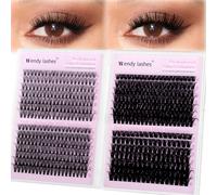 Cils Individuels,Cluster Lashes 30D+40D+60D+80D D-Curl Réutilisable Extension Cils Mixte 10-18mm Volume Russe DIY Pour Débutants