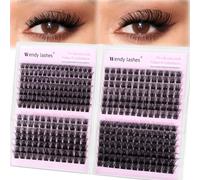 Cils Individuels,Extension Cils Volume Russe C3+C9+FD18+B D-Curl,Mixte 10-18mm Lash Clusters Naturel DIY Pour Débutants