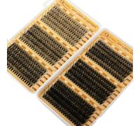 Cils individuels QUEWEL, 600 pièces, extensions de cils à faire soi-même, cils à bande fine, cils individuels à boucle D, mélange de 10 à 18, pour usage domestique (30+40+50+60+80+100 D-MIX-B)