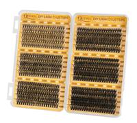 Cils individuels QUEWEL, 600 pièces, extensions de cils à faire soi-même, cils à bande fine, cils individuels à boucle D, mélange de 10 à 18, pour usage domestique (30+40+50+60+80+100 D-MIX-A)