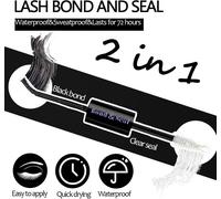 Cils Individues Lash Bond Et Seal Kit 3 Pièces Avec Colle De Cluster De Mascara Imperméable À L'eau 72 Heures De Fixation Et D'étanchéité Mascara Remover Pince À Cils