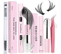 Cils Individues Lash Bond et Seal Kit 4pc Mascara Bricolage avec Colle de Cluster de Imperméable à l'eau 72H de Fixation