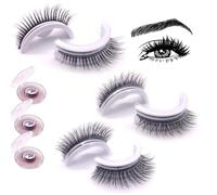 Cils Keones, 3 Paires De Cils Autocollants Réutilisables Et Waterproof, Cils Keones, Cils Sans Colle, Cils Réutilisables Vintara - Indispensables Pour La Saint-Valentin (A15-A17-A65)