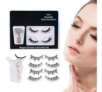 Cils Magnétiques 2 Paires d'Extensions Naturelles En Forme De Grappes Sans | Cils à Aimant Pour Débutantes Femmes Maison Beauté Volume Cadeau