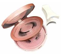 Cils magnétiques Aerliss, cils magnétiques avec applicateur Cils magnétiques réutilisables auto-adhésifs(Natural*2)