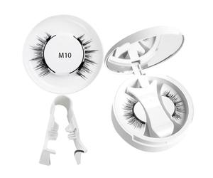 Cils magnétiques - Aspect naturel, aucune colle requise Faux cils réutilisables avec un applicateur magnétique, confortable et facile à attacher, idéal pour les femmes, les amis et