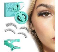 Cils magnétiques aspect naturel, Cils Magnétiques Ultra-Fins avec Applicateur - Sans Colle, Faux Cils Naturels, Kit Réutilisable à 2 Aimants pour un Port Facile en 3 Secondes (ZP07)