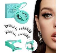 Cils magnétiques aspect naturel, Cils Magnétiques Ultra-Fins avec Applicateur - Sans Colle, Faux Cils Naturels, Kit Réutilisable à 2 Aimants pour un Port Facile en 3 Secondes (ZP03)