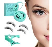 Cils magnétiques aspect naturel, Cils Magnétiques Ultra-Fins avec Applicateur - Sans Colle, Faux Cils Naturels, Kit Réutilisable à 2 Aimants pour un Port Facile en 3 Secondes (ZP01)
