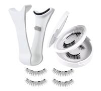 Cils magnétiques avec applicateur - 4 pièces - Réutilisables - Aspect naturel - Faciles à utiliser - Accessoires de des yeux pour femmes - Maison, voyages, rendez-vous et performances