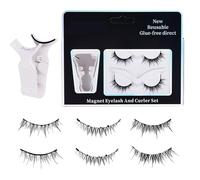 Cils magnétiques avec applicateur,cils magnétiques réutilisables - 2 paires de cils magnétiques C Curl, pas de colle ni de eye-liner nécessaire | Cosmétique de maquillage pour les yeux pour un look