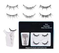 Cils magnétiques avec applicateur,cils magnétiques réutilisables - 2 paires de cils magnétiques réutilisables, aucune colle ni eye-liner nécessaire - Kit d'extension de faux cils, maquillage cosmétiqu