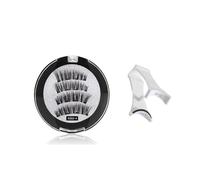 Cils magnétiques avec applicateur, pas d'eyeliner ou nécessaire, aspect naturel, double cils magnétiques, aimants doux pour une application facile, fibre synthétique 4D pour une utilisation durable