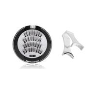 Cils magnétiques avec applicateur, pas d'eyeliner ou nécessaire, aspect naturel léger, aimants doux, faciles à porter, double cils magnétiques 4D pour un maquillage des yeux sans effort