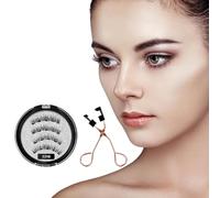 Cils magnétiques - Cils magnétiques avec applicateur | Looks naturels magnétiques | Faux doux cils sans eye-liner | Cils vaporeux légers imperméables sans colle réutilisables pour la marque naturelle