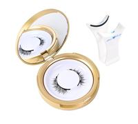 Cils magnétiques d'aspect naturel, faux cils sans colle | Outil de maquillage recourbe-cils réutilisable,Faux cils sans colle, faux cils, faux cils naturels, aimants, applicateur, utilisation facile p