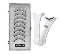 Cils Magnétiques-Kit Cils Naturel 2 Paires, Kit Cils Naturel Look Réutilisable, Faux Cils 3D avec Applicateur, Pas besoin de Colle