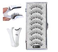 Cils Magnétiques | Kit De Cils Magnétiques Avec Applicateur Confortable Soft Pas De Colle Réutilisable 2 Paires Fausses Lavages Oculaires | Ensemble De Vêtements Quotidiens De Maintien Durable Avec De
