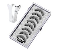Cils magnétiques naturels - Fibre de plumes, aile sans colle | Cils pour améliorer le volume, accessoire d'outil de serrage pour miroir, coiffeuse, chambre, maison, appartement, S