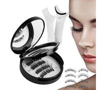 Cils Magnétiques - Pas De Cils À Colle | Faux Cils Réutilisables, Faux Cils Imperméables Avec Applicateur - 2 Paires Accessoires De Maquillage Pour Les Yeux, Pas De Cils Pour Les Femmes, Les Filles, L