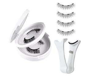 Cils magnétiques pour femmes, kit de faux cils sans colle 4 pièces comprenant un applicateur | Ensemble d'accessoires de maquillage réutilisables, pour la maison, les voyages, le travail, les outils d