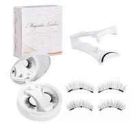 Cils magnétiques réutilisables avec applicateur, effet de maquillage naturel, pas besoin de crayon, pas besoin de colle, courbure souple 3D, pour un port toute la journée (CT10-7)