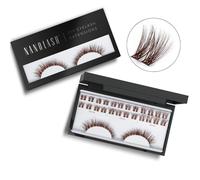 Cils en grappes à appliquer soi-même à la maison Nanolash 36 grappes de cils - DIY extensions de cils en grappe, Cils DIY, cils en grappe DIY (Brun, FANTASY)
