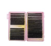 Cils postiches en grappe unique DIY Grande capacité avec styles mixtes de bouclés et épais Faciles à appliquer pour les débutants Effet bouclage résistant la sueur l huile