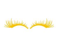 Cils pour phares de voiture, Autocollants pour phares de voiture, Autocollant de décoration de voiture, Autocollant pour carrosserie de véhicule, 1 paire (jaune)