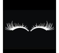 Cils pour phares de voiture, Autocollants pour phares de voiture, Autocollant de décoration de voiture, Autocollant pour carrosserie de véhicule, 1 paire (blanc)