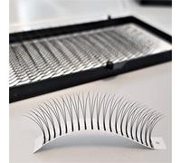 Cils W pour extension de cils, 320 éventails de cils pré-fabriqués, cils 3D pour la technique du Volume, cils triples (10 mm, C-Curl 0,10)