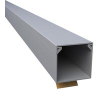 CILSON WDK2525SG 1700170 Lot de 2 goulottes de câbles autocollantes 25 x 25 mm 2 m, grises, 1 m/1000 mm, profil carré, rangement et protection