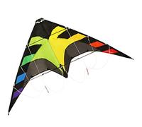 CIM Cerf-Volant pilotable - Spider Rainbow - pour Enfants à partir de 8 Ans - Dimensions : 145x78cm - INCL. Ligne sur poignée avec Sangles