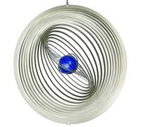 CIM Mobile en Acier Inoxydable - Strudel 300 - reflète la lumière - Diamètre : 30cm - INCL. système d'accrochage et Bille de Verre