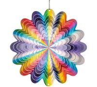 CIM Mobile en Acier - Rainbow Circle - Ø15cm - Mobile à Suspendre Qui Tourne Facilement au Vent, Couleurs Brillantes - y Compris système de Suspension - très Belle décoration des pièces