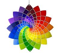 CIM Mobile en Acier - Rainbow Star - Ø25cm - Mobile à Suspendre Qui Tourne Facilement au Vent, Couleurs Brillantes - y Compris système de Suspension - très Belle décoration des pièces